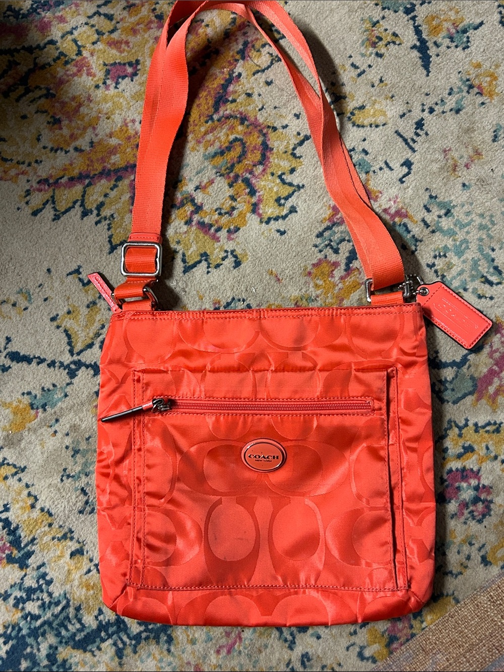 Coach Signature Crossbody‎ Bag in Orange